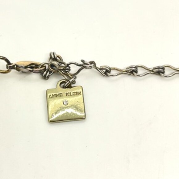 ANNE KLEIN VINTAGE MESH LAYERED NECKLACE GOLD SILVER TONE MULTI STRAND CHAIN - Picture 14 of 15